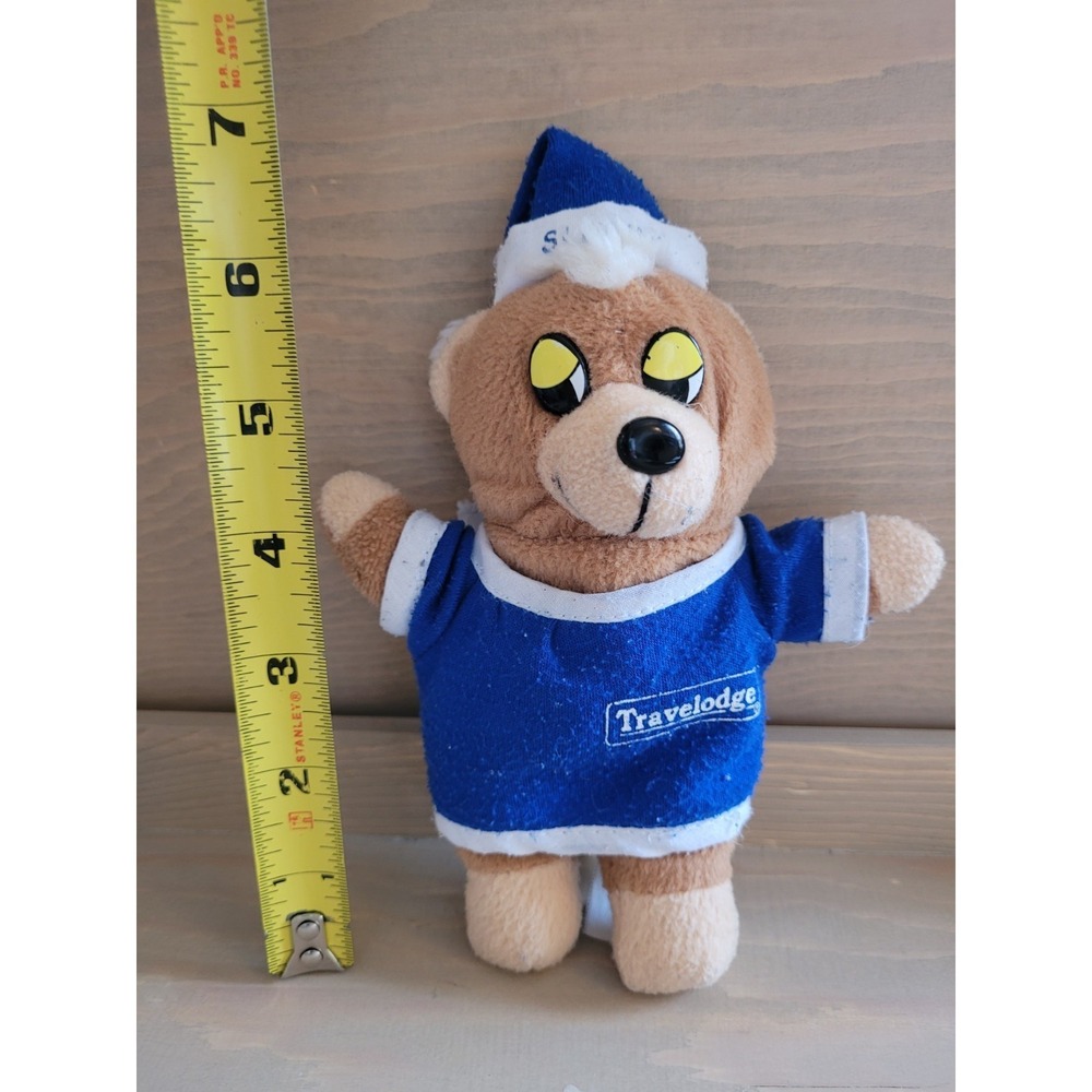 Travelodge‎ Sleepy Teddy Bear Plush  1997 Vintage Stuffed Animal Hotel Promo